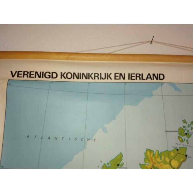 mooie schoolkaart van Groot Britannie en Ierland