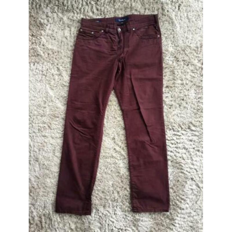 Bordeauxrode gardeur broek maat 36/34