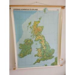 mooie schoolkaart van Groot Britannie en Ierland