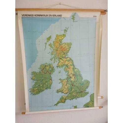 mooie schoolkaart van Groot Britannie en Ierland