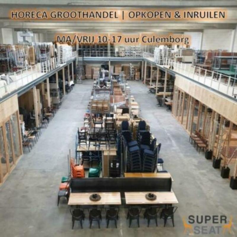 Partij wagon houten bistro tafels, restuarant meubilair 795