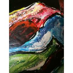 Schilderij "Venetië carnaval" acryl gieten