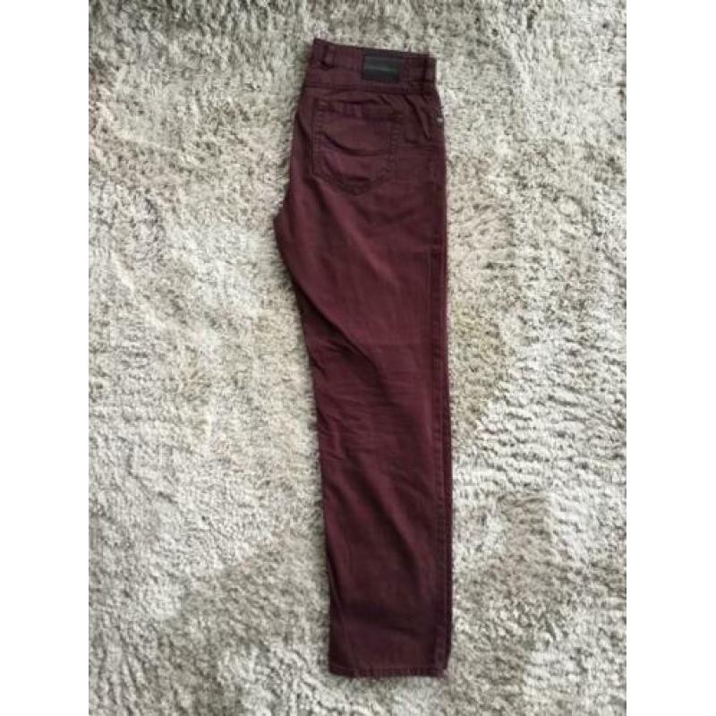 Bordeauxrode gardeur broek maat 36/34