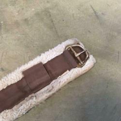 Westernsingel American Saddlery met bont | Bruin | 80 cm