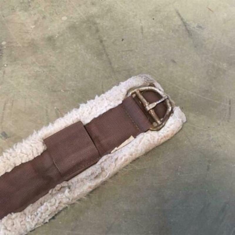 Westernsingel American Saddlery met bont | Bruin | 80 cm