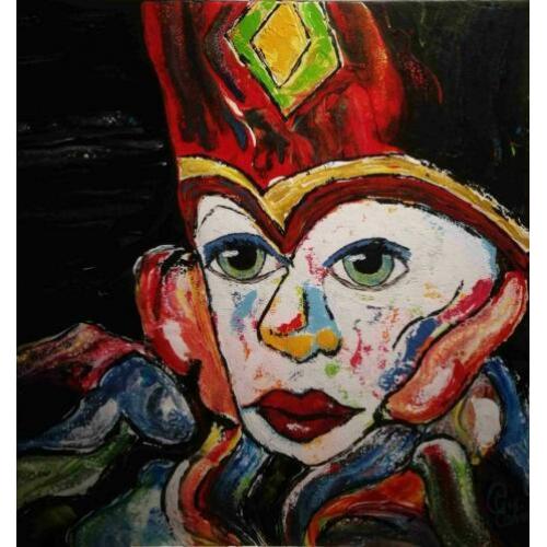 Schilderij "Venetië carnaval" acryl gieten