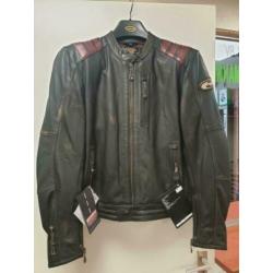 Held lax lederen motorjack, retro, old skool, maat 52
