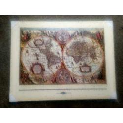 canvas / oude landkaartprint /62 x 47 cm h/156 stuks/BIEDEN