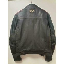 Held lax lederen motorjack, retro, old skool, maat 52