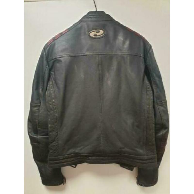 Held lax lederen motorjack, retro, old skool, maat 52