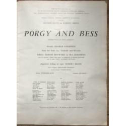 Programmaboekje musical Porgy & Bess Gershwin Chanel Philips