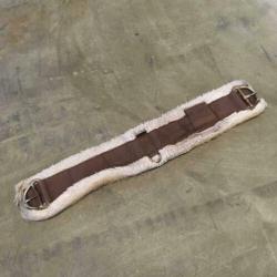 Westernsingel American Saddlery met bont | Bruin | 80 cm