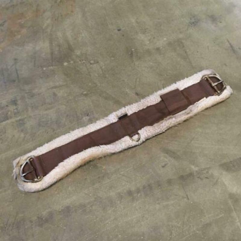 Westernsingel American Saddlery met bont | Bruin | 80 cm