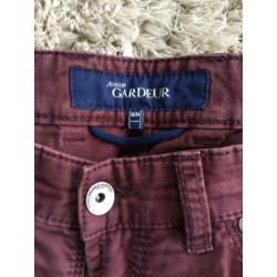 Bordeauxrode gardeur broek maat 36/34