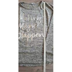 Nieuwe Geisha trui Maat S Kleur grey melange ( beige / grijs
