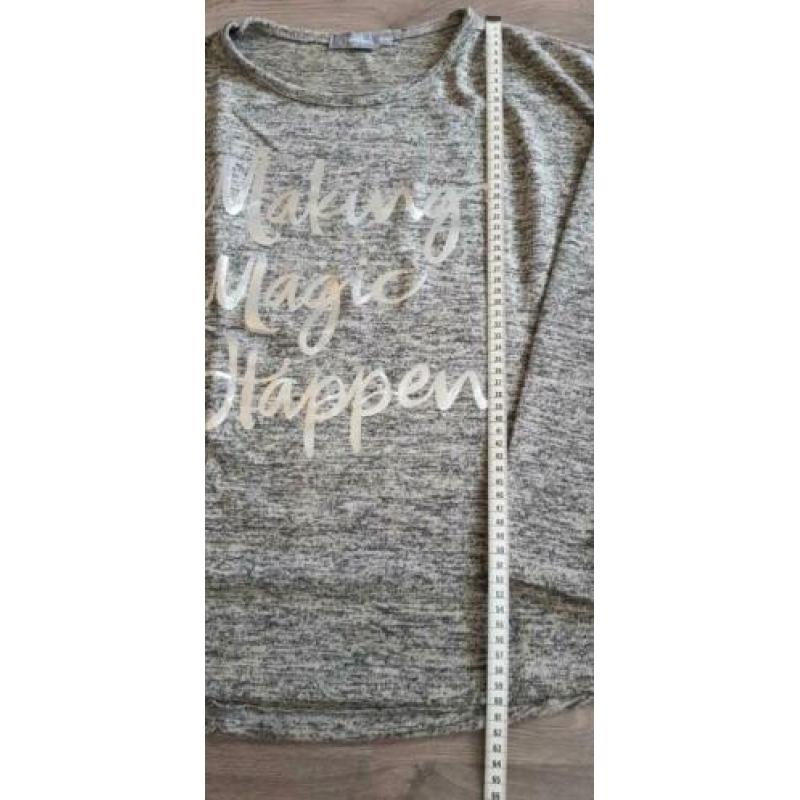Nieuwe Geisha trui Maat S Kleur grey melange ( beige / grijs