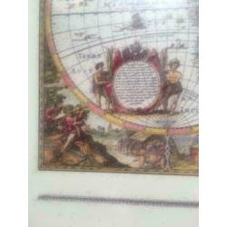 canvas / oude landkaartprint /62 x 47 cm h/156 stuks/BIEDEN