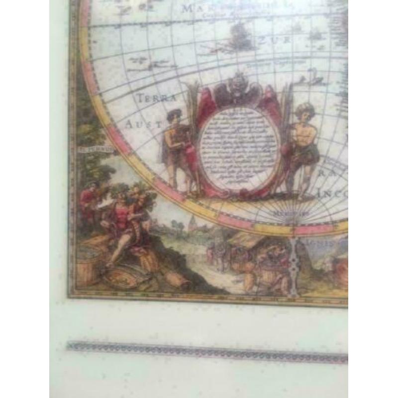 canvas / oude landkaartprint /62 x 47 cm h/156 stuks/BIEDEN