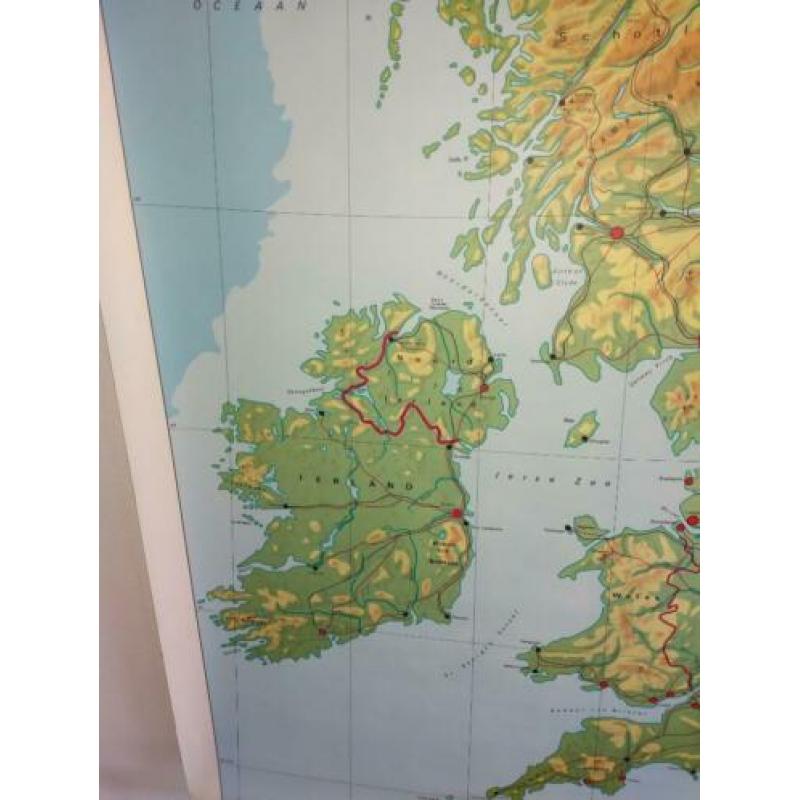 mooie schoolkaart van Groot Britannie en Ierland