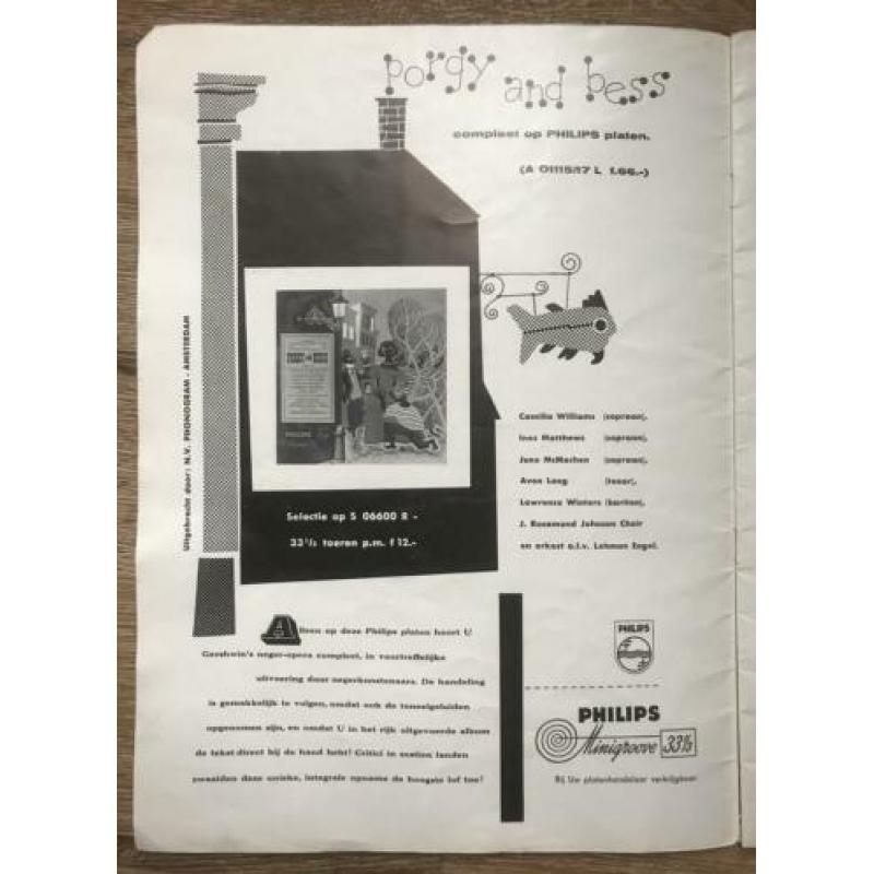 Programmaboekje musical Porgy & Bess Gershwin Chanel Philips