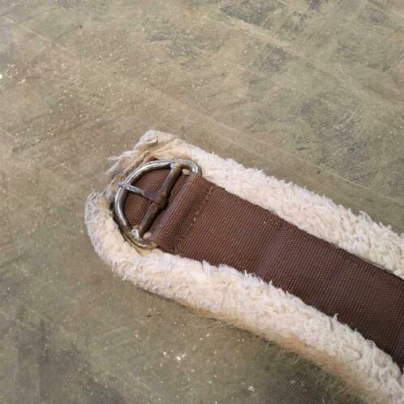 Westernsingel American Saddlery met bont | Bruin | 80 cm