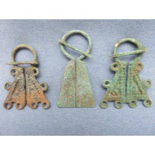 Middeleeuwen – Viking gesp fibula 7e – 9e eeuw - bodemvondst
