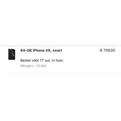 iPHONE XR ZWART 64GB NIEUW MET GARANTIE