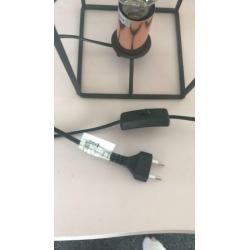 Huisjes frame vorm lamp zwart metaal met rosé goud details