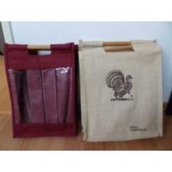 2 Boodschappen - canvas tassen. Nieuw.