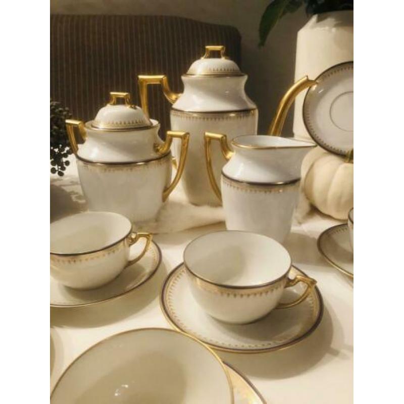 Limoges koffie servies 25 dl empire antiek servies