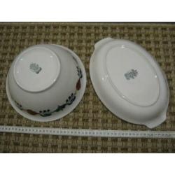 boerenbont schalen, doorsnee 25 H10 - 21 x 13 H5 cm