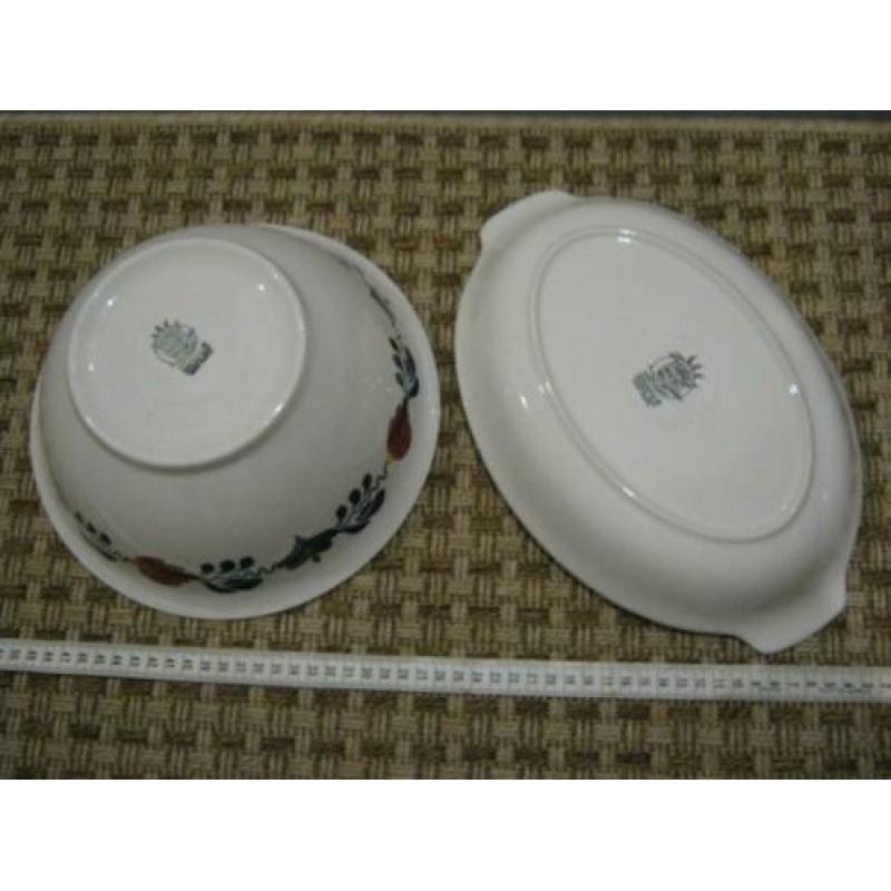 boerenbont schalen, doorsnee 25 H10 - 21 x 13 H5 cm