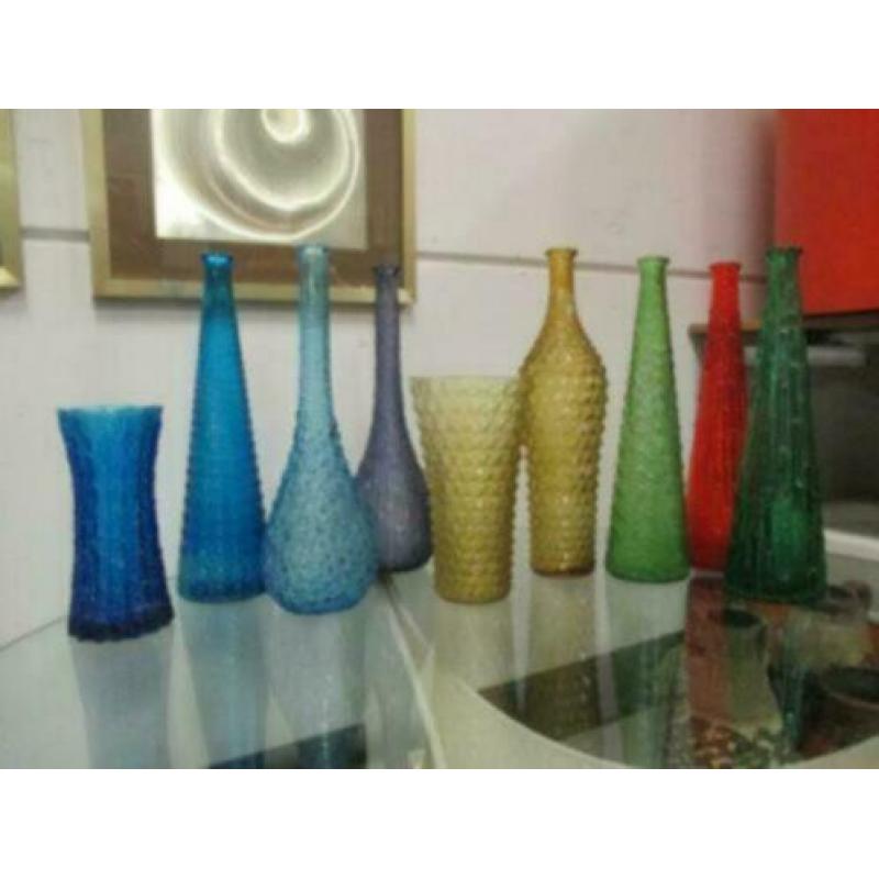 jaren 60 70 design sierfles glas retro vintage 38 cm