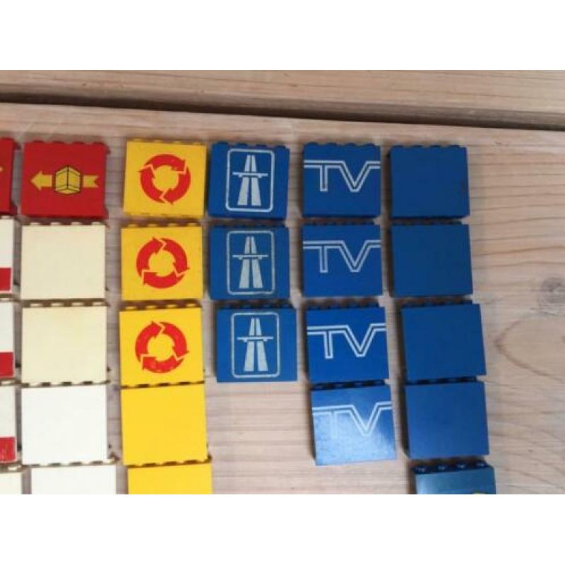 Partij Lego classic City trein onderdelen blokjes met opdruk