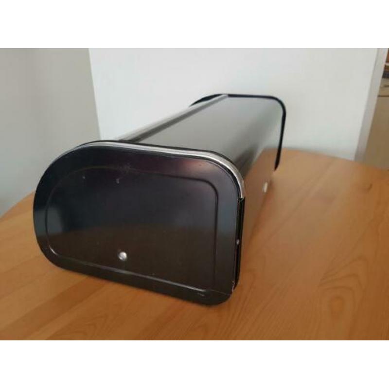 Brabantia broodtrommel zwart met schuifklep