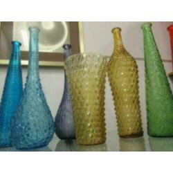 jaren 60 70 design sierfles glas retro vintage 38 cm