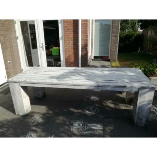 Grote steigerhouten tuintafel 245x97x72