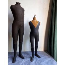 twee jongens mannequin antiek