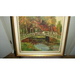 Schilderij van Jan van Vlaardingen. 1913-1980 (Brug)