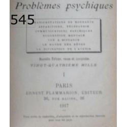 545. Antiek boek 1917 / 1923 psychique Psychologie Frans