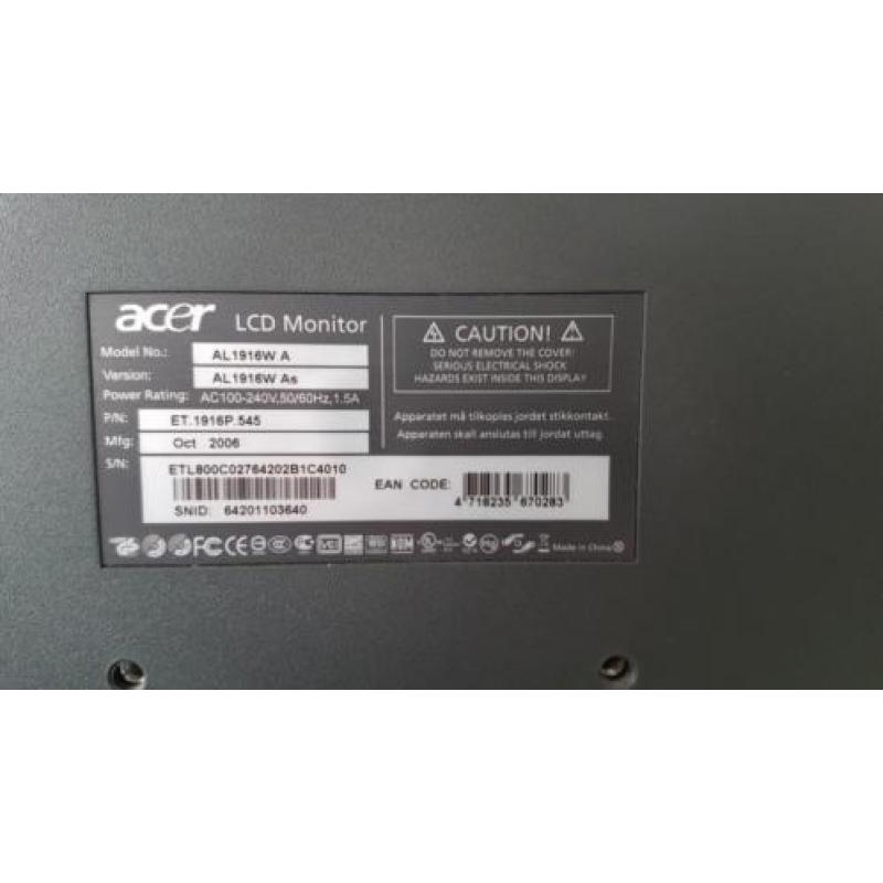 Acer Monitor 19 inch