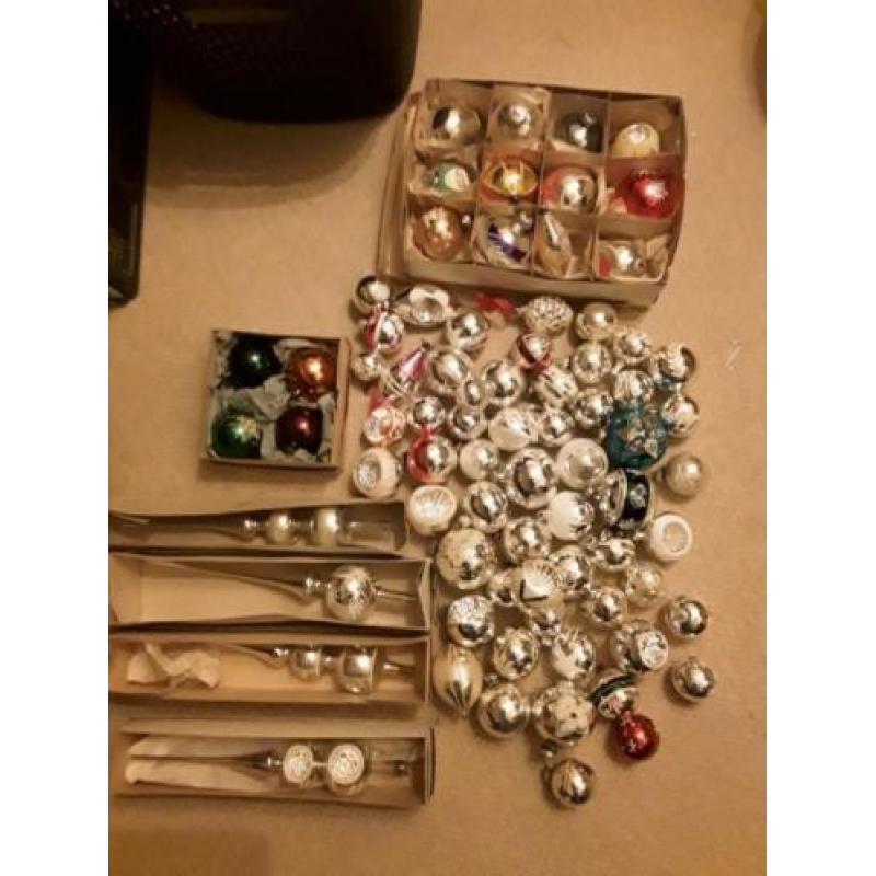 Antieke kerstballen met 4 pieken