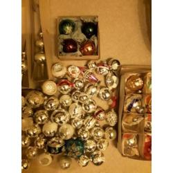 Antieke kerstballen met 4 pieken