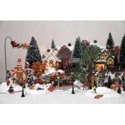 Kerstdorp compleet - kersthuisjes + verlichting - animaties