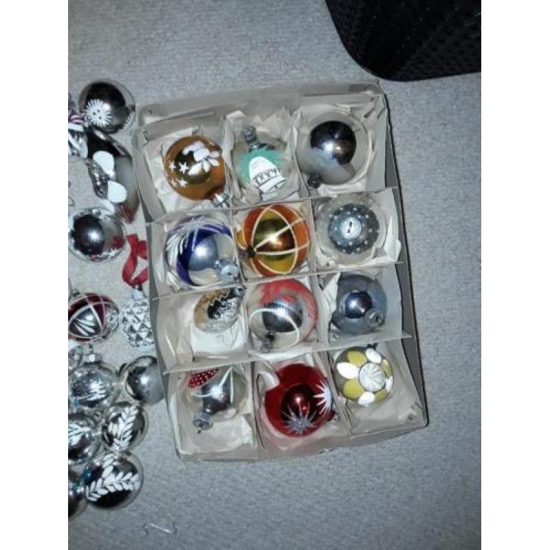 Antieke kerstballen met 4 pieken