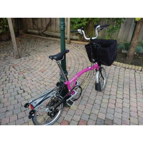 Brompton vouwfiets met versnellingen, bagagerek en voortas