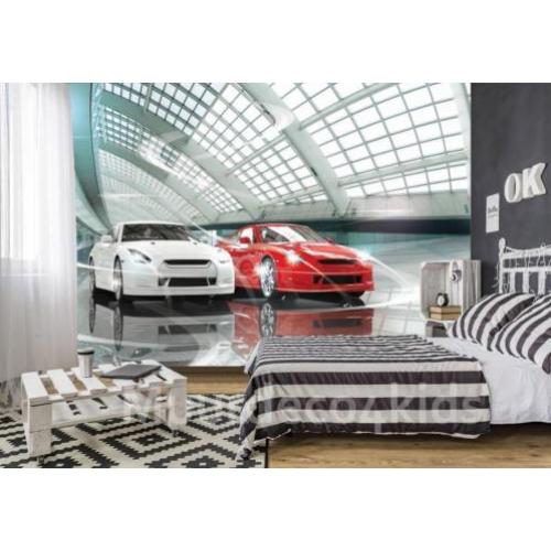 Fotobehang Sportauto's, Auto behang *Muurdeco4kids