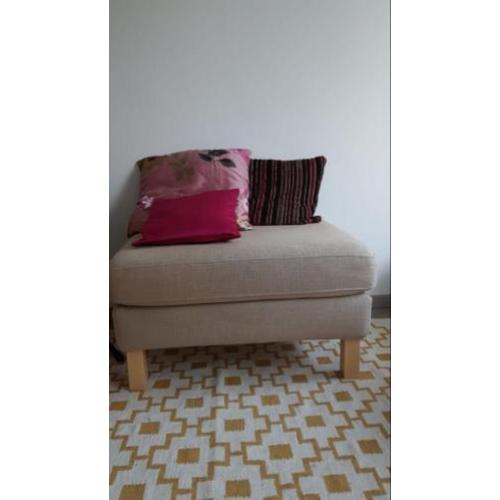 Poef Ikea Beige Crème Voetenbank Salontafel Gestoffeerd