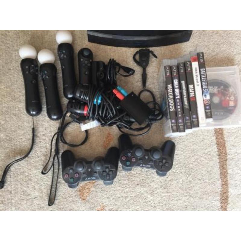 OMGEBOUWDE PS3 met 500 GB harde schijf en veel spellen