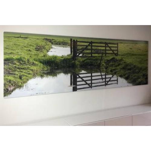 Foto verlijmd achter acrylaat 112x150 cm